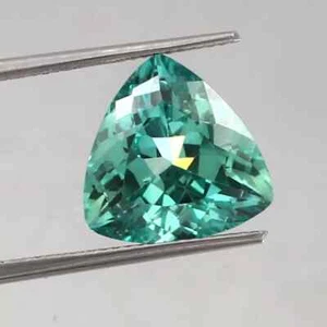 Natürlicher makelloser zweifarbiger Parti Saphir Billionenform loser Edelstein 13x13 mm - Bild 1 von 8