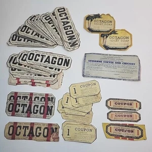 Lote de 49 cupones de jabón octágono vintage de 8 tipos de anuncios publicitarios Colgate Palmolive - Imagen 1 de 8