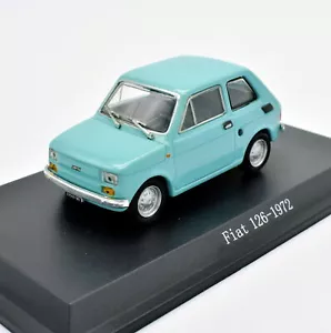 Coche Escala 1:43 FIAT 126 Celeste Colección Miniaturas Norev Época Car - Imagen 1 de 4