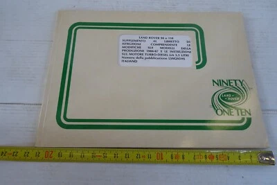 Land Rover 90 e 110 Ninety supplemento al libretto di istruzioni anno 1986/87 - Immagine 1 di 4