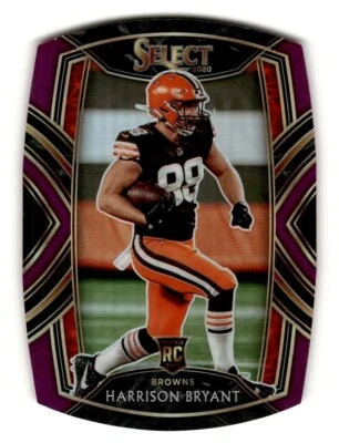 2020 Panini Select Die-Cut Prizm Purple Harrison Bryant Rookie #298 Cleveland - Image 1 of 2