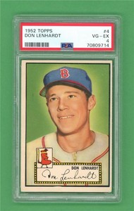 1952 Topps #4 Don Lenhardt *** PSA VG-EX 4 *** Boston Red Sox old baseball card