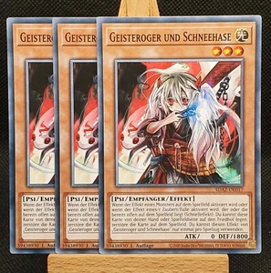 Yu-Gi-Oh! 3x Geisteroger und Schneehase PLAYSET SDAZ NEAR MINT DEUTSCH 1.A - Bild 1 von 1