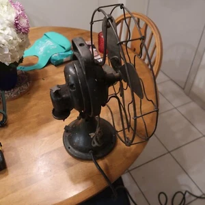 Antique Vintage General Electric GE Brass Blade 13" Cage Fan 75423 see video - Picture 1 of 10