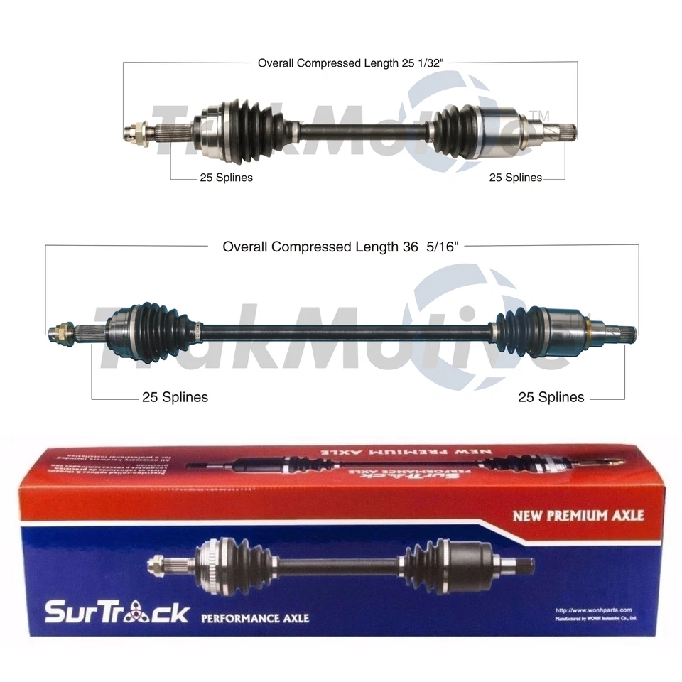 Juego de 2 ejes delanteros SurTrack CV para Nissan Versa Note CVT automático Foto 1 de 1