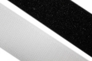 Klettband zum annähen, nähbar - 150mm, Meterware - schwarz, weiß - Picture 1 of 3