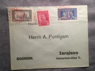 SCOTT #B13-B15 1917 БОСНИЯ И ГЕРЦЕГОВИНА САРАЕВО ВОЕННЫЙ ЧЕХОЛ - Изображение 1 из 2