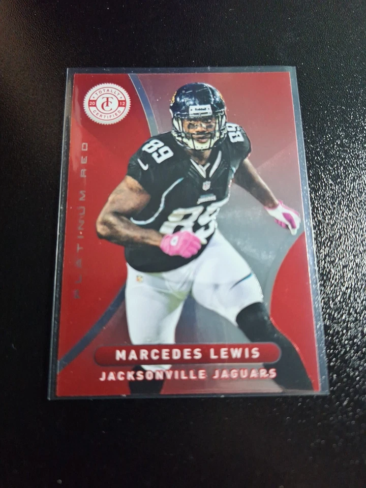 2012 TOTALLY CERTIFIED PLATINUM RED SP #16 MARCEDES LEWIS JACKSONVILLE JAGUARS - Image 1 of 2
