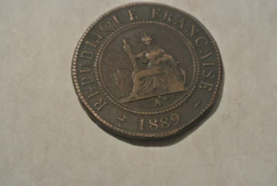 INDOCHINE 1 CENT 1889 CUIVRE  - Image 1 of 2