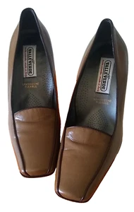 SCARPE DONNA DECOLLETE VALLEVERDE IN VERA PELLE COLOR NOCCIOLA/NERO Tg 36 - Foto 1 di 9