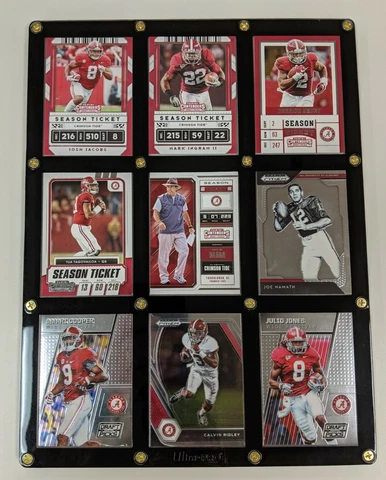 ALABAMA CRIMSON TIDE 9 CARD PLAQUE JACOBS INGRAM HENRY TUA SABAN NAMATH COOPER+ Cover