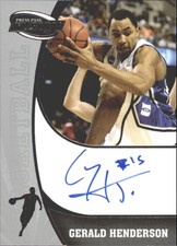 2009 Press Pass Fusion Autographs Silver #SSGH Gerald Henderson
