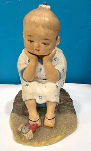 Hakata Mimasu Puppen Keramik Geisha Kind Japan 1950 Vintage - Bild 1 von 8