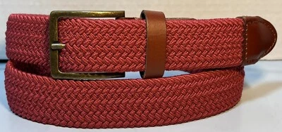 J Crew Extremos de Cuero Marrón Cordón Rosa Flex Talla M 1-5/16” Ancho Tono Dorado Bkl En muy buen estado Foto 1 de 4