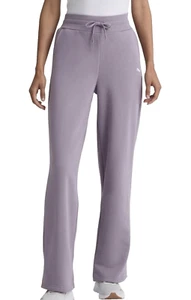 New Puma Women’s Fleece Straight Leg Sweatpants Small S Purple - Picture 1 of 3
