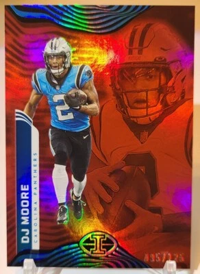 🔥 2022 DJ MOORE /125 RED PARALLEL PANINI ILLUSIONS CAROLINA PANTHERS SP - Image 1 of 2