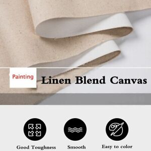Linen Blend Hand Painted Blank Canvas Acrylic Oil Painting Pigment Cloth 5M