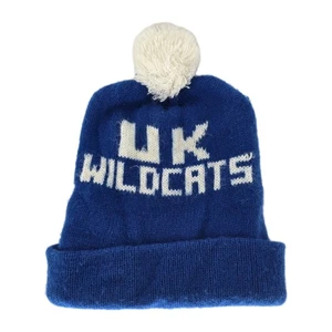 UK Wildcats Knit Beanie Hat Cap Blue White Pom Pom Winter NCAA College - Picture 1 of 5