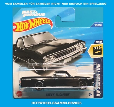 HOT WHEELS FAST&FURIOUS "CHEVY EL CAMINO SCHWARZ" HW SCREEN TIME OVP ANSEHEN! - Bild 1 von 2