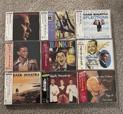 Lot of Japan Import Frank Sinatra CDs with Bonus Peggy Lee CD all w/OBI Strips Foto 1 de 3