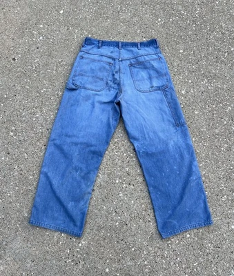 Jeans de mezclilla vintage años 60 - 70 JC Penny, Bic Mac Carpenter ropa de trabajo - 32 x 30 Foto 1 de 4