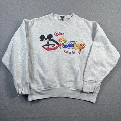 VTG Disney Sweater Woman’s L 00s Y2K Mickey Donald Theme-Park Tourists Crewneck - Image 1 of 4