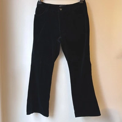 Vintage Gap Velvet Boot Cut Jeans 10A Black Party Holidays Stretch Preppy - Image 1 of 4