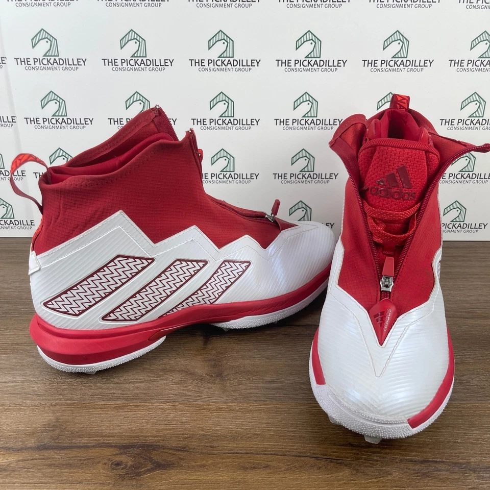 Botines de fútbol Adidas Nasty 2.0 para hombre talla 14 blanco rojo cremallera Foto 1 de 4