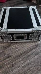 Road Runner Deluxe Turntable Hard Case Black Travel Storage No Defects - Picture 1 of 9