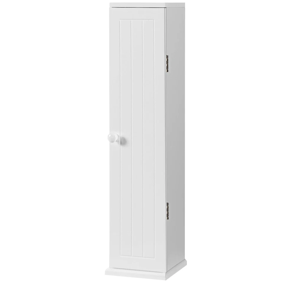 Costway Toilet Tissue Tower Cabinet Bathroom 4 Shelves Storage Floor Cabinet
