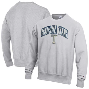 Men's Champion Gray Georgia Tech Yellow Jackets Distressed Arch Over Logo - Picture 1 of 3