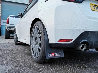 Rally Mudflaps Toyota GR Yaris Satin Black with Gazoo Racing Logo Decals - Image 1 of 2