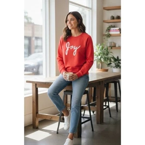 LILLY PULITZER Langarm-Sweatshirt Rami Strass Frottee Joy Grafik neu mit Etikett S - Bild 1 von 12