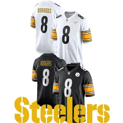 Men's Steelers #8 Aaron Rodgers 2025 Stitched Limited Jersey