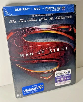Man Of Steel STEELBOOK blu-ray + DVD Wal-Mart Exclusive SEALED - Image 1 of 4