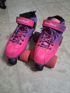 Riedell Ombré Pink Lila Dart Quad Roller Derby Speed Skates Größe Damengröße 5 - Bild 1 von 11