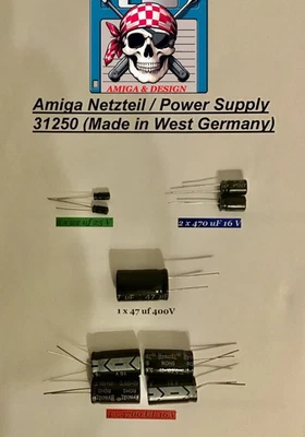 COMMODORE AMIGA 🕹AMIGA Netzteil / PSU / P.312503 / Elkos / Kondensatoren - Replacement 🕹