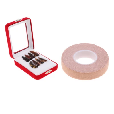 Guzheng Finger Pack + Play Adhesive Tape Ideale per adulti Giovani giocatori - Immagine 1 di 4