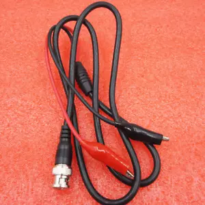 BNC Male to Dual Alligator Clip Q9 Oscilloscope Test Probe Cable Lead Cable - Picture 1 of 4