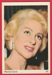 1960s Leaf Confectionary Film Star Card #23 French Actress Martine Carol - Picture 1 of 1