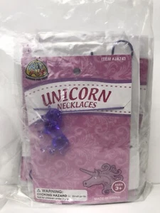 Kid Fun Einhorn Halsketten Artikel #JA743 12er Pack lila & rosa Halsketten - Bild 1 von 5