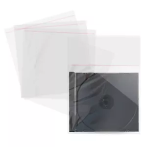 MediaRange BOX04 100 Bustine Richiudibili Clear per custodie case CD 10.4mm B... - Foto 1 di 3