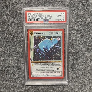 Metazoo Babe The Blue Ox PSA 10 Gem Mint Cryptid Nation 1st Edition Full Holo - Picture 1 of 6