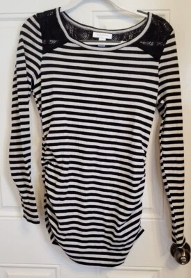 Motherhood Maternity Striped Top Shirt - Large - Image 1 of 3