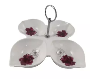 Floral Porcelain Serving Plate - Picture 1 of 9