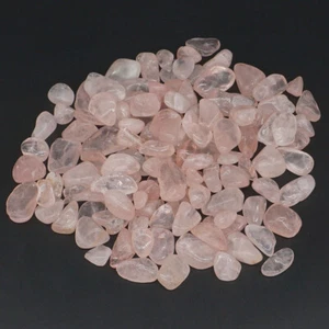 Cristal de cuarzo rosa natural grava a granel piedra caída minerales reiki curación crudo - Imagen 1 de 4