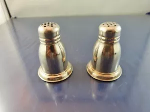 PLAIN SALT & PEPPER SHAKERS set BY Birks Sterling - Picture 1 of 4