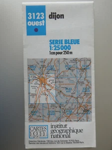 carte IGN bleue 1/25000 3123 ouest dijon edition 5 1990 - Picture 1 of 1