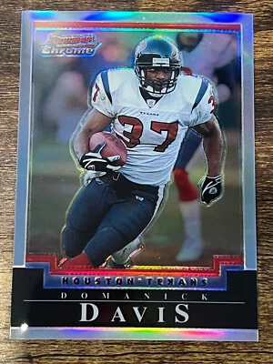 Tarjeta de fútbol americano Bowman Chrome Refractors Texans 2004 #37 Domanick Davis/500 Foto 1 de 2