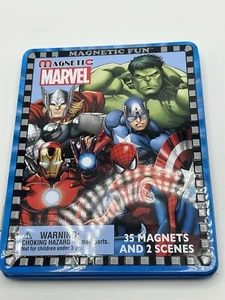 Magnético Marvel, 32 imanes y 1 escenas en lata de metal. Menores de 3 años - Imagen 1 de 14
